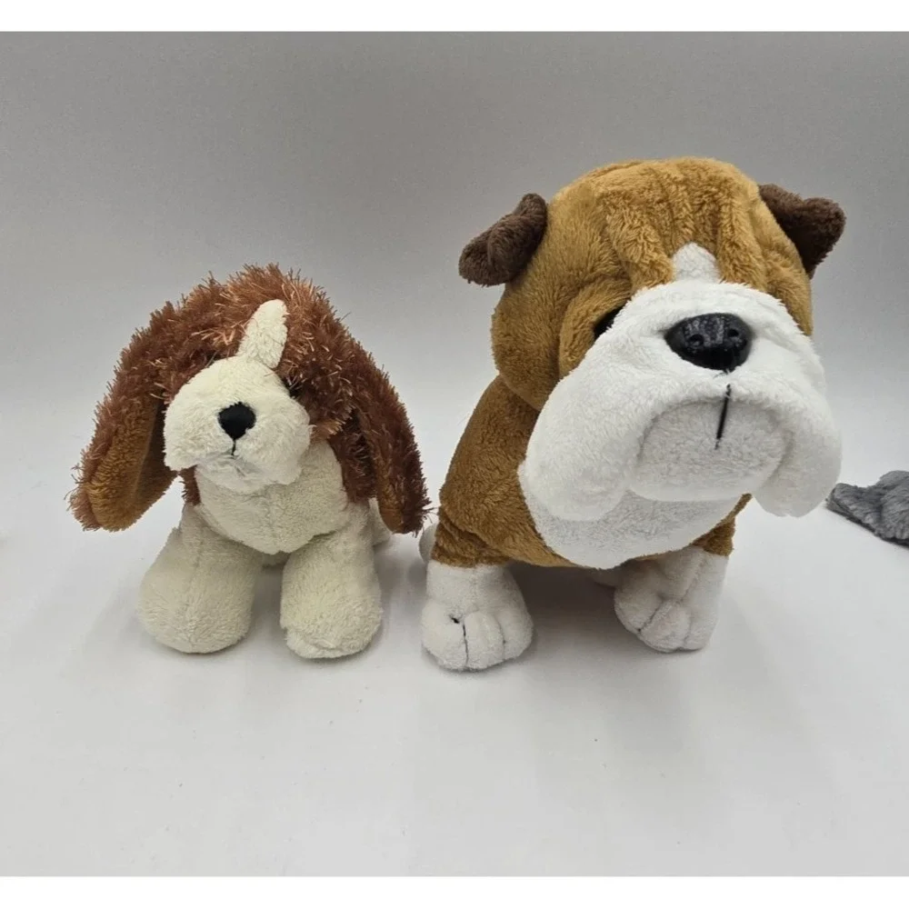 4 Ganz‎ Webkinz Plush No Codes Bulldog Hound Walrus Black Cat